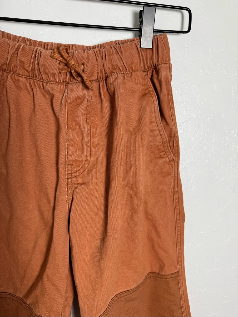 H&M Kids Twill Loose Fit Reinforced Knee Terracota Brown Red Clay Joggers